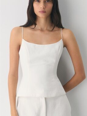 Aritzia Altar Crepette Camisole in Light Birch